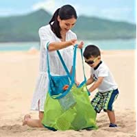 Liroyal Bolso de asas de arena de la playa para los juguetes grandes y de la ropa- 45 x 30 x 45 cm